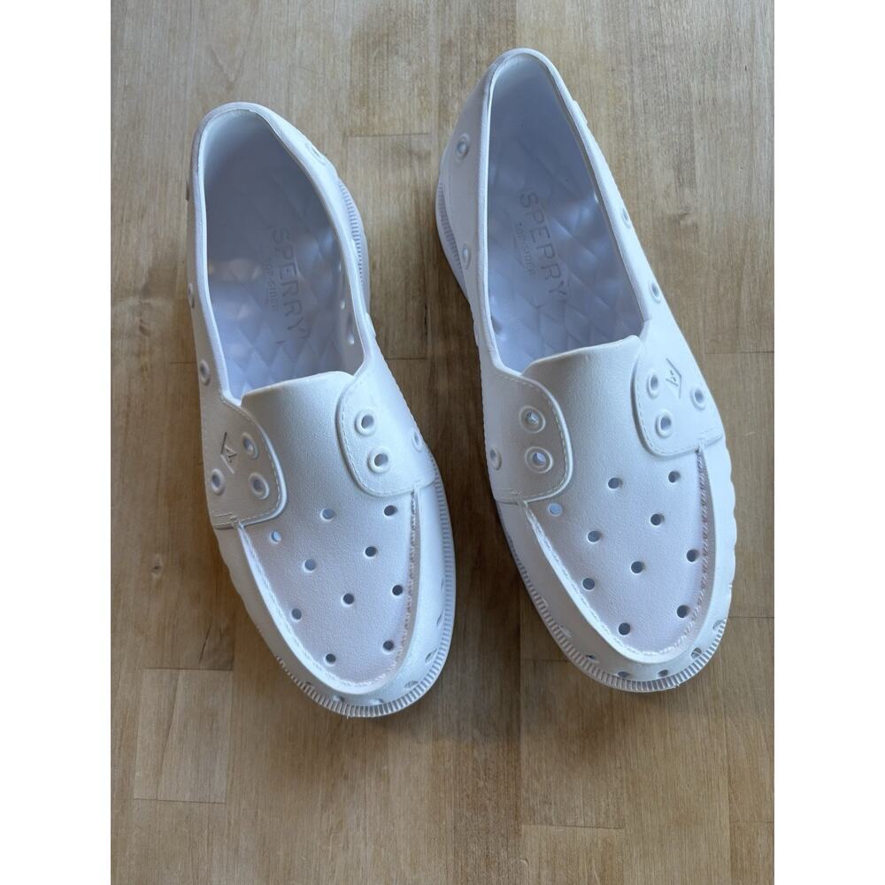 Sperry Top-Sider Float Boat Shoe Foam Slip-On Loafer White Women's Size 7 EUC - Picture 2 of 10